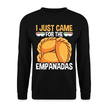 Empada Lover I just came for the Empanada Colombia - Unisex Pullover - Schwarz - Vorne - Alina (178cm) & Michal (187cm)