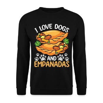 Empada Lover I love Dogs Owner Empanadas Colombia - Unisex Pullover - Schwarz - Vorne - Alina (178cm) & Michal (187cm)