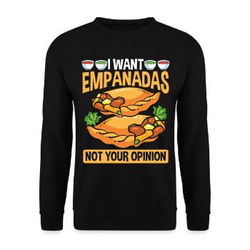 Empada Lover Je veux Empanadas Maker Colombie - Sweat-shirt Unisexe - noir - Devant - Alina (178cm) & Michal (187cm)