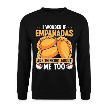 Empada Lover Je me demande si Empanadas Maker Colombia - Sweat-shirt Unisexe - noir - Devant - Alina (178cm) & Michal (187cm)