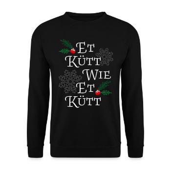 Et Kütt Wie Et Kütt Kölsch Kölner Karneval Köln - Unisex Pullover - Schwarz - Vorne - Alina (178cm) & Michal (187cm)