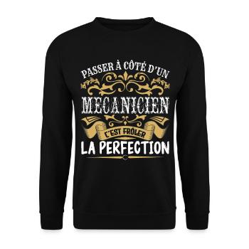 Le Meilleur Mécanicien | Mécanicien à la perfectio - Sweat-shirt Unisexe - noir - Devant - Alina (178cm) & Michal (187cm)