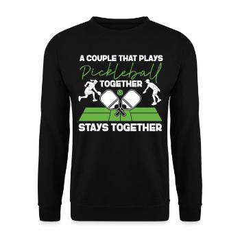 Pickleball Couple A Couple That - Unisex Sweatshirt - black - Front - Alina (178cm) & Michal (187cm)