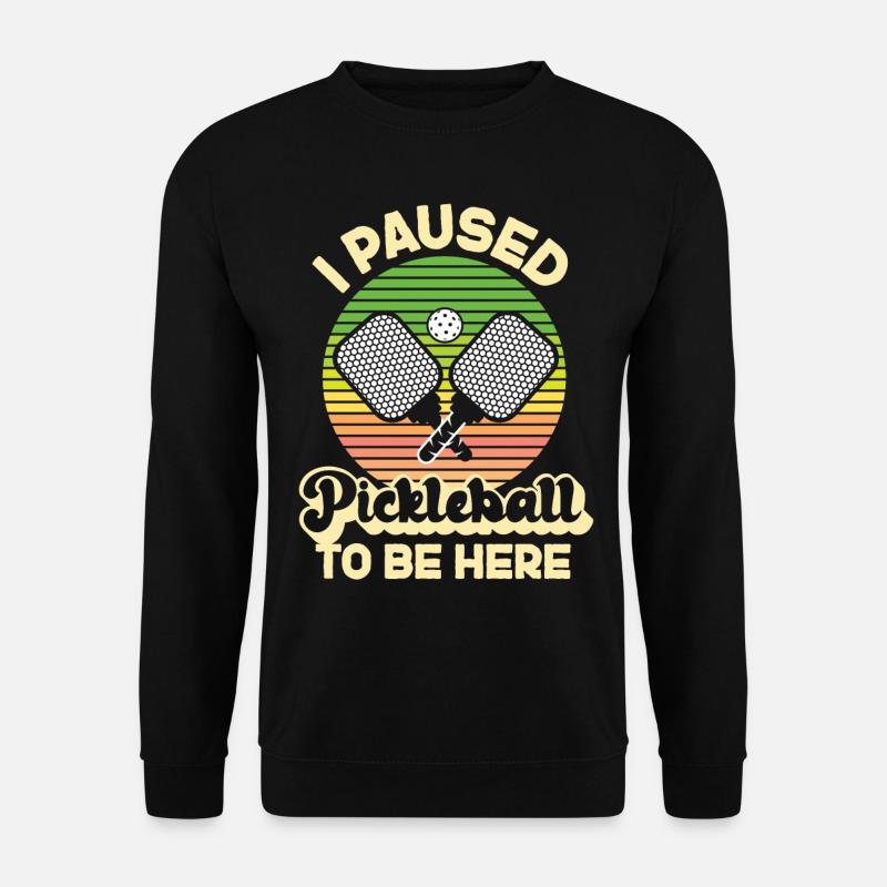 Pickleball Retro I Paused - Unisex Sweatshirt - black