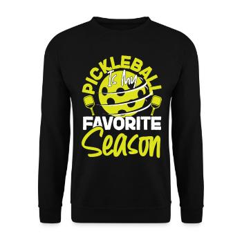 Pickleball Pickleball est mon - Sweat-shirt Unisexe - noir - Devant - Alina (178cm) & Michal (187cm)