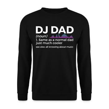 DJ Auftritt Auflegen - Unisex Pullover - Schwarz - Vorne - Alina (178cm) & Michal (187cm)