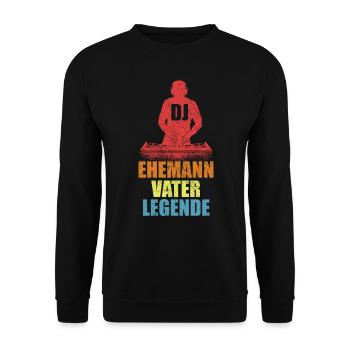 DJ Auftritt Auflegen - Unisex Pullover - Schwarz - Vorne - Alina (178cm) & Michal (187cm)