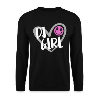 DJ Auftritt Auflegen - Unisex Pullover - Schwarz - Vorne - Alina (178cm) & Michal (187cm)