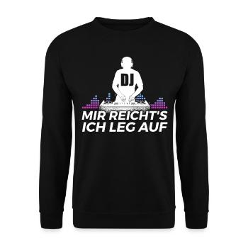 DJ Auftritt Auflegen - Unisex Pullover - Schwarz - Vorne - Alina (178cm) & Michal (187cm)