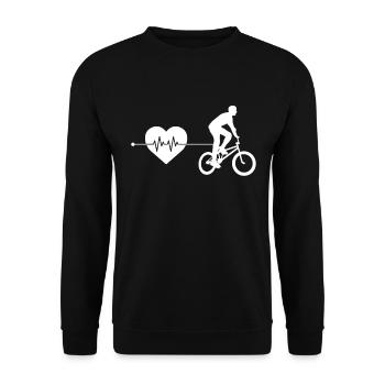 Battement de cœur BMX - Sweat-shirt Unisexe - noir - Devant - Alina (178cm) & Michal (187cm)