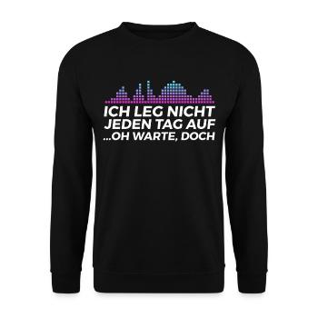 DJ Auftritt Auflegen - Unisex Pullover - Schwarz - Vorne - Alina (178cm) & Michal (187cm)
