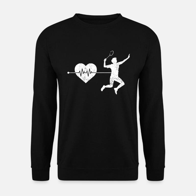 Badminton heartbeat - Unisex Sweatshirt - black