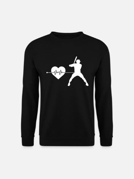 Baseball heartbeat - Unisex Sweatshirt - black