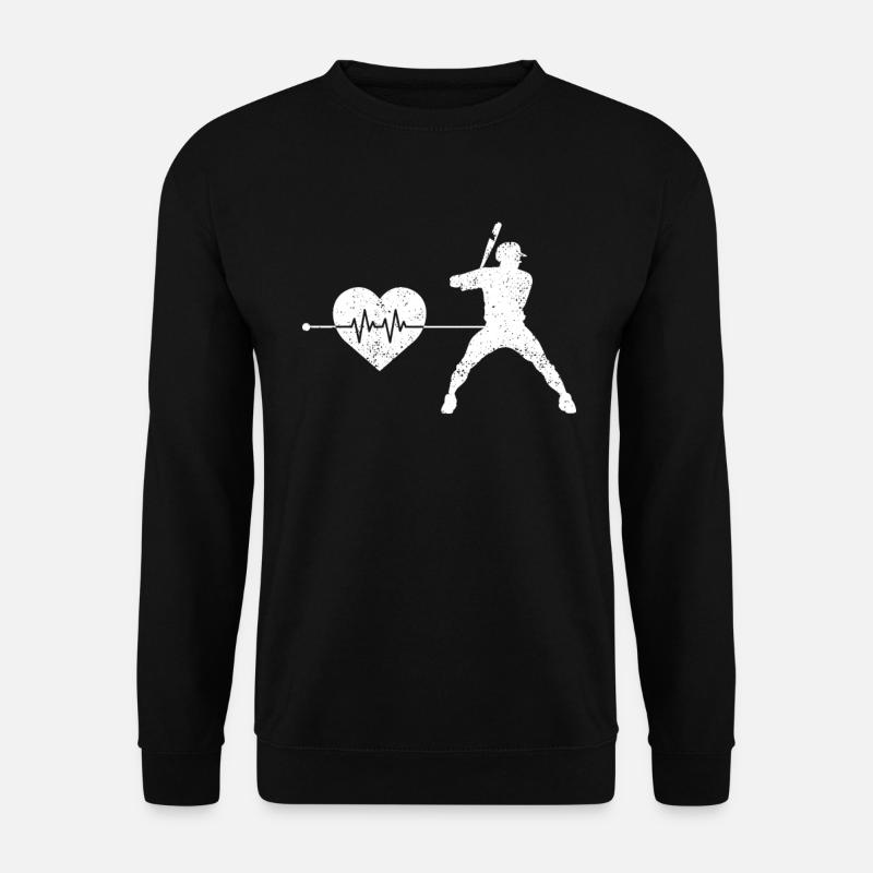Baseball heartbeat - Unisex Sweatshirt - black