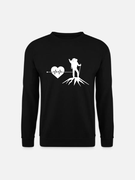 Mountaineering heartbeat - Unisex Sweatshirt - black