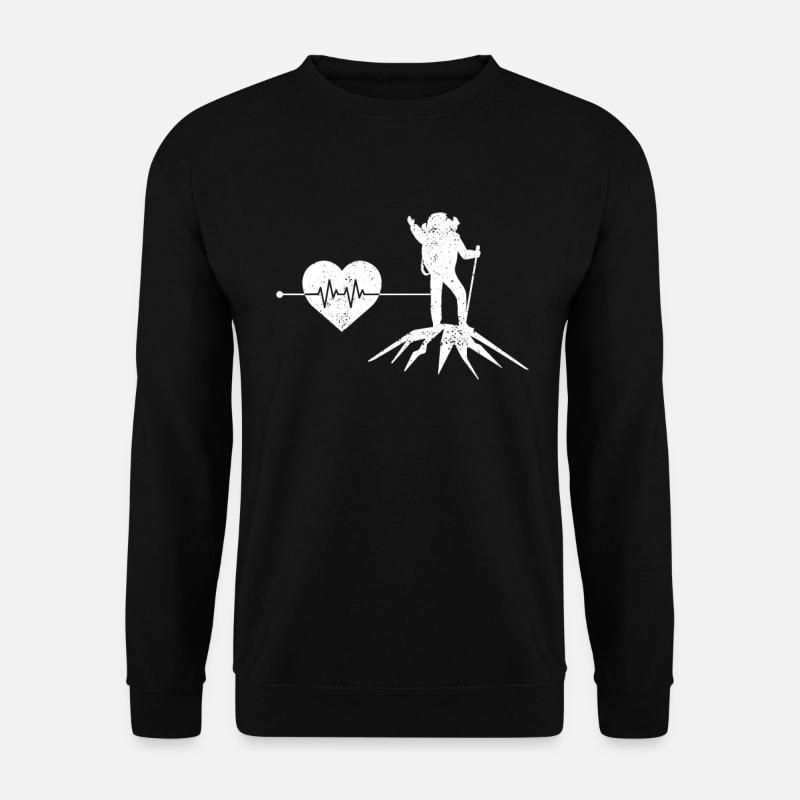 Mountaineering heartbeat - Unisex Sweatshirt - black