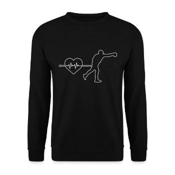 Battement de cœur de boxe - Sweat-shirt Unisexe - noir - Devant - Alina (178cm) & Michal (187cm)
