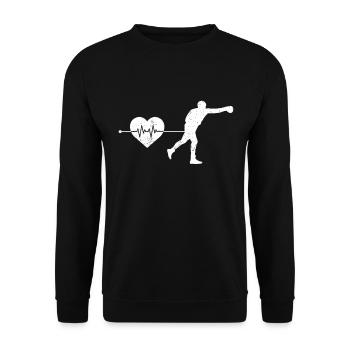 Battement de cœur de boxe - Sweat-shirt Unisexe - noir - Devant - Alina (178cm) & Michal (187cm)