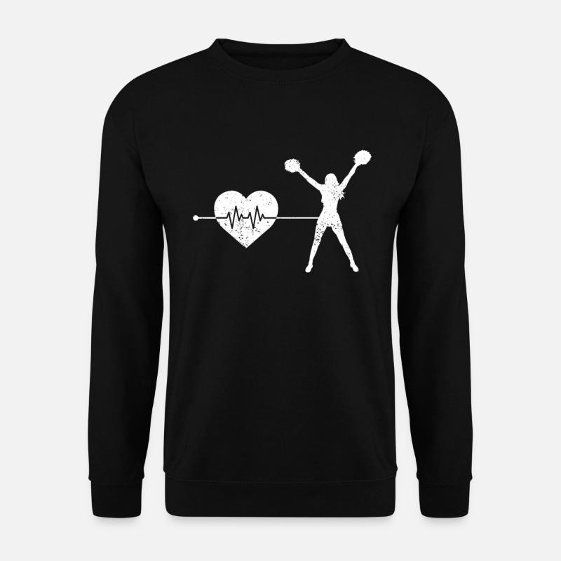 cheerleading heartbeat - Unisex Sweatshirt - black