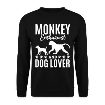Orangutan Monkey Lover - Monkey Enthusiast And Dog - Unisex Pullover - Schwarz - Vorne - Alina (178cm) & Michal (187cm)