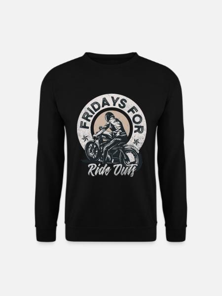 Vendredis moto pour les motocyclistes - Sweat-shirt Unisexe - noir