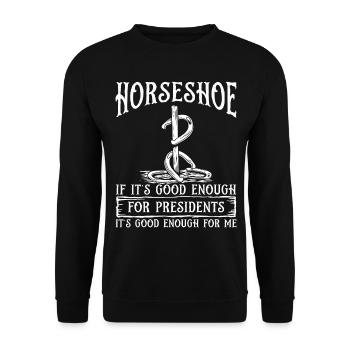 Horseshoe Tosser Throwier Horseshoe Pitching Game - Unisex Pullover - Schwarz - Vorne - Alina (178cm) & Michal (187cm)