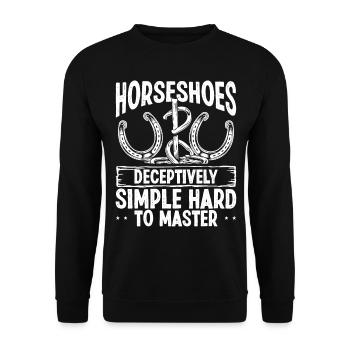 Joueur de lanceur de fer à cheval Lanceur de fer à cheval dur - Sweat-shirt Unisexe - noir - Devant - Alina (178cm) & Michal (187cm)