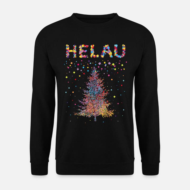 Helau Weihnachtsbaum Christbaum Karneval Fasching - Unisex Pullover - Schwarz