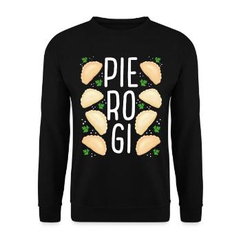 Pierogi Lover Pierogi Maker Polish Pierogi Squad - Unisex Sweatshirt - black - Front - Alina (178cm) & Michal (187cm)