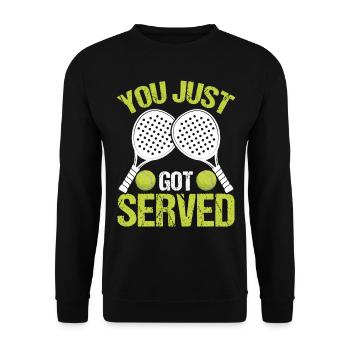 Joueur de paddle-tennis que vous venez de recevoir Paddle - Sweat-shirt Unisexe - noir - Devant - Alina (178cm) & Michal (187cm)