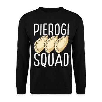 Pierogi Lover Pierogi Maker Polish Food Squad - Sweat-shirt Unisexe - noir - Devant - Alina (178cm) & Michal (187cm)