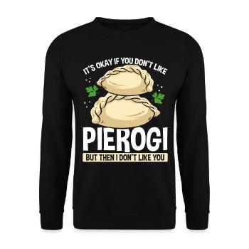 Pierogi Maker Polish Food Pierogi Making Press - Unisex Sweatshirt - black - Front - Alina (178cm) & Michal (187cm)