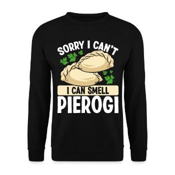 Pierogi MakingDésolé je ne peux pas sentir polonaisPiero - Sweat-shirt Unisexe - noir - Devant - Alina (178cm) & Michal (187cm)