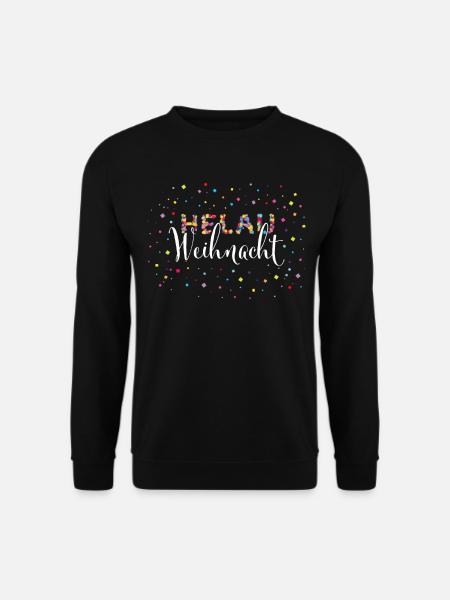 Helau Karneval Konfetti Adventszeit Heiligabend - Unisex Pullover - Schwarz