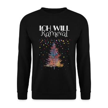 Karneval Fasching Konfetti Weihnachtsmuffel - Unisex Pullover - Schwarz - Vorne - Alina (178cm) & Michal (187cm)