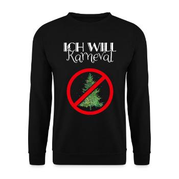 Karneval Fasching Konfetti Weihnachtsmuffel Anti - Unisex Pullover - Schwarz - Vorne - Alina (178cm) & Michal (187cm)