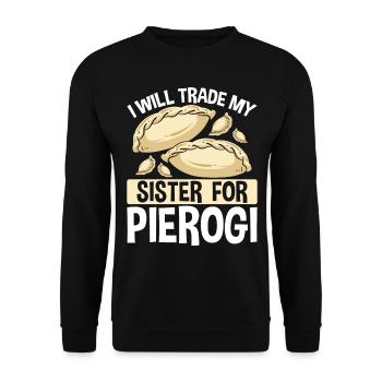 Pierogi Maker échange ma sœur pour de la nourriture polonaise - Sweat-shirt Unisexe - noir - Devant - Alina (178cm) & Michal (187cm)
