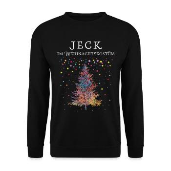 Kölner Karneval Jeck Weihnachtszeit Weihnachtsbaum - Unisex Pullover - Schwarz - Vorne - Alina (178cm) & Michal (187cm)