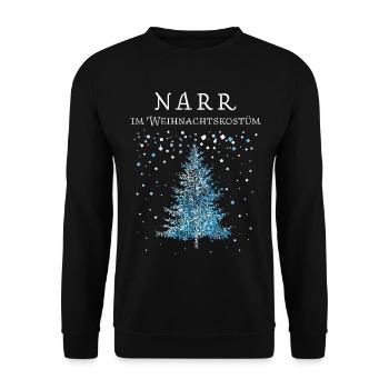 Kölner Karneval Fasnacht Konfetti Weihnachtsbaum - Unisex Pullover - Schwarz - Vorne - Alina (178cm) & Michal (187cm)