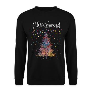 Karneval Fastelovend Christbaum Weihnachtsmuffel - Unisex Pullover - Schwarz - Vorne - Alina (178cm) & Michal (187cm)