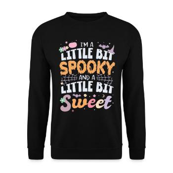 I M A Little Bit Spooky And A Little Bit Sweet - Unisex Sweatshirt - black - Front - Alina (178cm) & Michal (187cm)