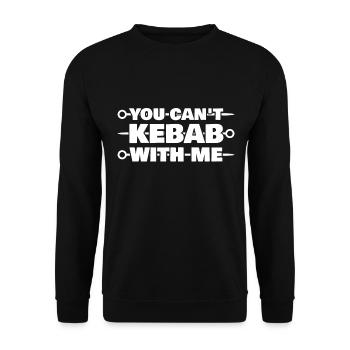 You Cant Kebab With Me - Unisex Pullover - Schwarz - Vorne - Alina (178cm) & Michal (187cm)
