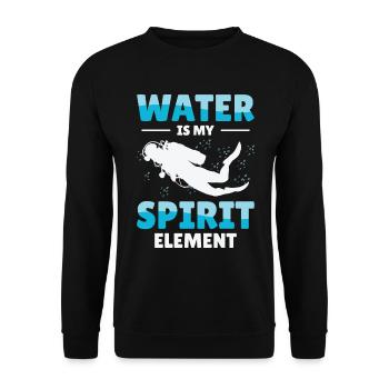 Snorkeling Water Sports Spirit Element - Unisex Sweatshirt - black - Front - Alina (178cm) & Michal (187cm)