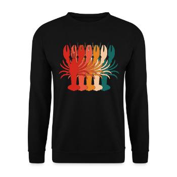 Retro Crawfish For Crawfish Lover - Unisex Sweatshirt - black - Front - Alina (178cm) & Michal (187cm)