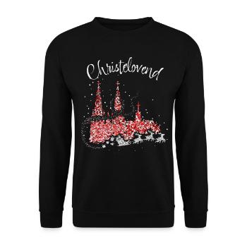 Fastelovend Carnival Confetti Santa Claus - Unisex Sweatshirt - black - Front - Alina (178cm) & Michal (187cm)