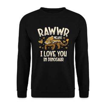 Ankylosaurus Dinosaure Dino Future - Sweat-shirt Unisexe - noir - Devant - Alina (178cm) & Michal (187cm)