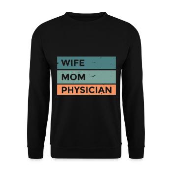 Frau Mutter Arzt Arzt Chirurg Krankenhaus - Unisex Pullover - Schwarz - Vorne - Alina (178cm) & Michal (187cm)