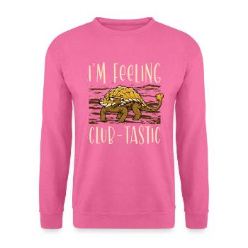 Je me sens Dinosaure Ankylosaurus Club-tastic - Sweat-shirt Unisexe - rose - Devant