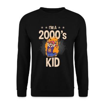 Ich Bin Ein 2000er Kid Decade 2000 Era Millenium - Unisex Pullover - Schwarz - Vorne - Alina (178cm) & Michal (187cm)