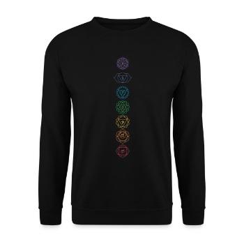 Hinduism Chakra Buddhism Sanskrit Meditation Vajr - Unisex Sweatshirt - black - Front - Alina (178cm) & Michal (187cm)